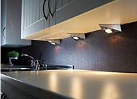 Halogen kitchen worktop lighting