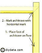 Marking the side architrave