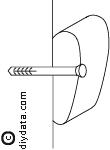 Nailable plug picture rail fixing