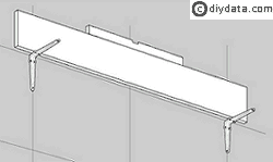 Lining up second bracket for a shelf