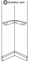 Corner shelving support battens