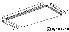 timber edging for shelf