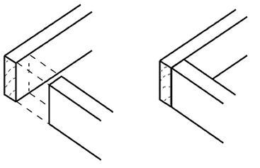 Timber box butt joint