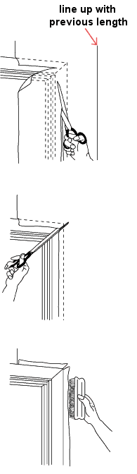 Cutting around architrave 