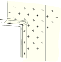 Folding back the side of the recess 