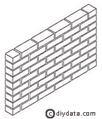 Single brick wall