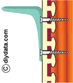 Lathe and plaster screw fixing