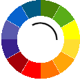 Colors within a third of the colour wheel