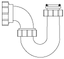 Waste water P trap 