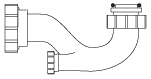 Shallow trap with a connector